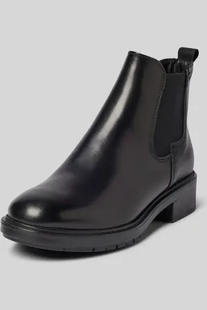Tamaris Stiefeletten aus Leder-Textil-Mix mit elastischen Einsätzen in , Größe 36