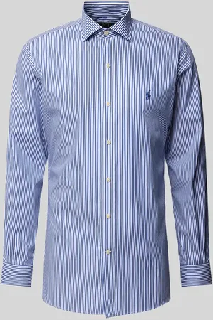 Ralph Lauren Slim Fit Business-Hemd mit Logo-Stitching in , Größe 42