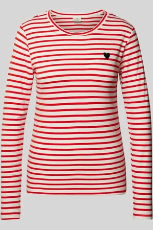 Kaffe Longsleeve mit Label-Stitching in , Größe XS