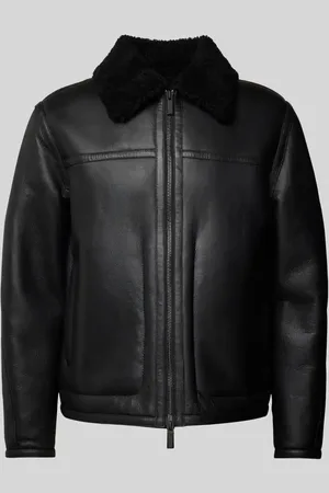 Calvin Klein Lederjacke mit Teddyfutter Modell 