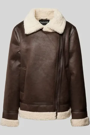 B YOUNG Jacke mit Teddyfell im Biker-Look Modell 