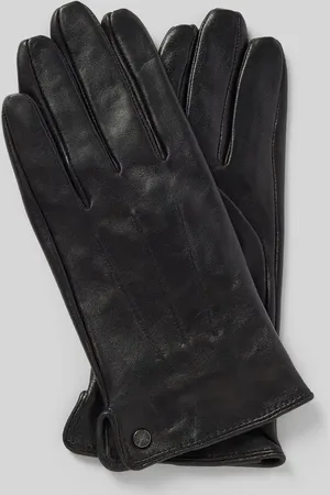 Pearlwood Lederhandschuhe mit Ziernähten in , Größe M