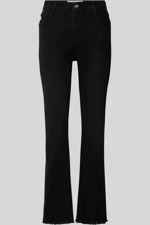 Goldgarn Kick Flare Fit Jeans mit Fransen Modell 