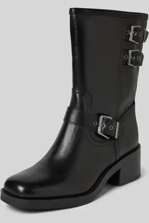Tamaris Lederstiefel mit Dornschließen in , Größe 36