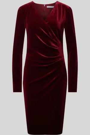 Christian Berg Knielanges Cocktailkleid in Wickel-Optik in , Größe 40