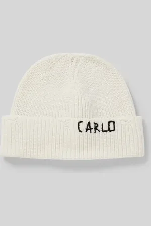 Carlo Colucci Mütze mit Label-Stitching in , Größe 1