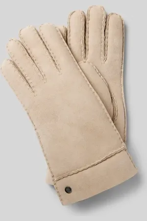 ROECKL Lederhandschuhe mit Label-Applikation Modell 