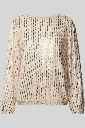 Comma, Regular Fit Blusenshirt mit Paillettenbesatz in , Größe 42