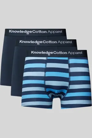 Knowledge Cotton Apparal Trunks mit elastischem Label-Bund im 3er-Pack in , Größe S