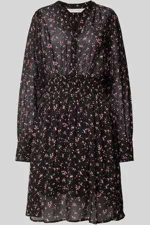 MSCH Knielanges Kleid mit V-Ausschnitt Modell 
