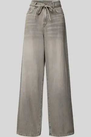 VERO MODA Wide Fit Jeans aus reiner Baumwolle mit Bindegürtel Modell 