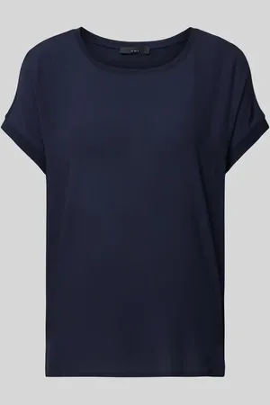 Oui T-Shirt aus Viskose mit Seitenschlitzen Modell 