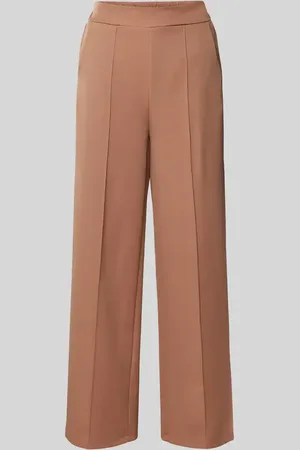 Zabaione Wide Leg Stoffhose mit fixierten Bügelfalten in , Größe XL