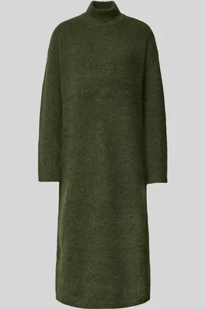 SELECTED Strickkleid aus Woll-Mix mit Stehkragen Modell 