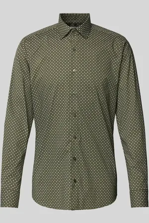 Olymp Slim Fit Businesshemd mit Allover-Muster in , Größe 39