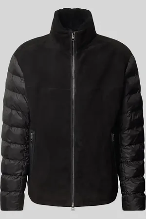 HUGO BOSS Jacke aus Ziegenleder mit Stehkragen Modell 