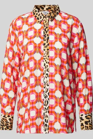 Emily van den Bergh Regular Fit Bluse aus Viskose mit Umlegekragen in , Größe 36