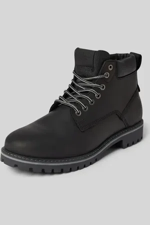 JACK & JONES Lederboots mit Label-Badge Modell 