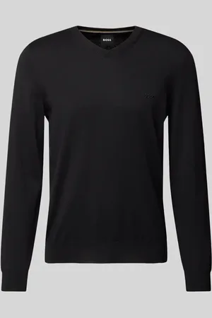 HUGO BOSS Strickpullover aus Schurwolle Modell 