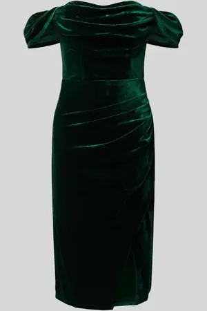 Lipsy London Knielanges Cocktailkleid mit seitlicher Raffung in , Größe 38