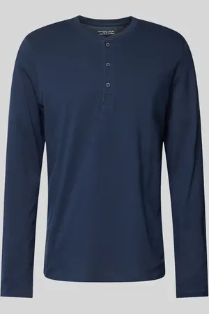 Schiesser Longsleeve mit kurzer Knopfleiste in , Größe 48