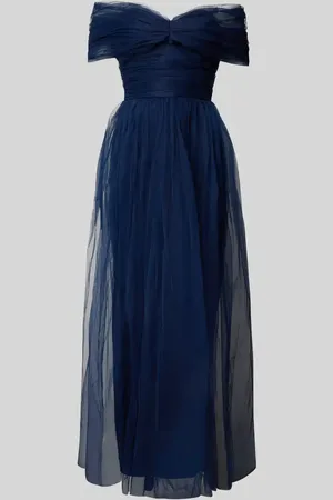Lace & Beads Abendkleid mit Carmen-Ausschnitt in , Größe XS