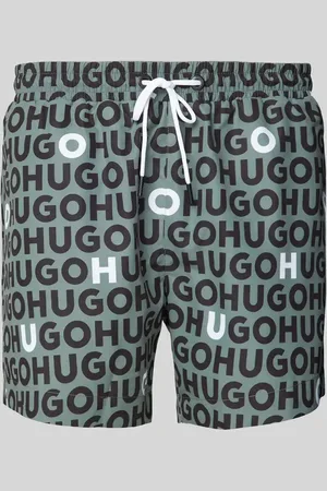 HUGO BOSS Regular Fit Badehose mit Label-Print Modell 
