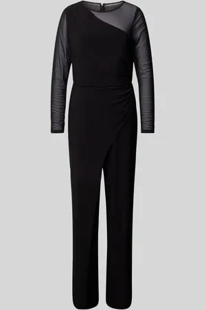 Adrianna Papell Semitransparenter Jumpsuit mit Rundhalsausschnitt in , Größe 40