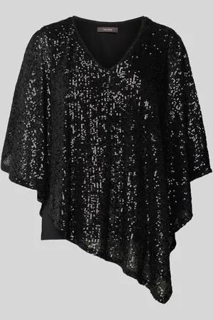 Vera Mont Cocktailshirt mit Pailletten und V-Ausschnitt in , Größe 40