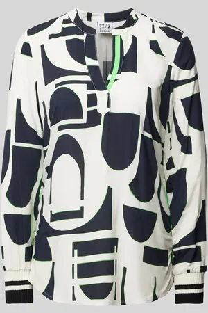 Emily van den Bergh Regular Fit Bluse mit Tunikakragen in , Größe 34