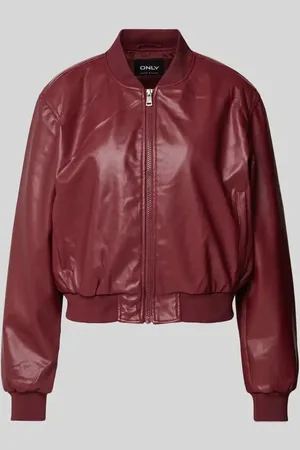 ONLY Bomberjacke aus Kunstleder mit Stehkragen Modell 
