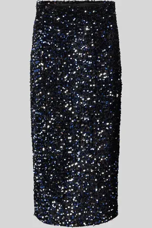 Pieces® Figurbetonter Midi-Rock mit Pailletten Modell 