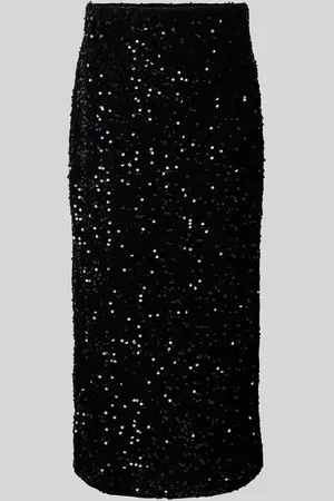 Pieces® Figurbetonter Midi-Rock mit Pailletten Modell 