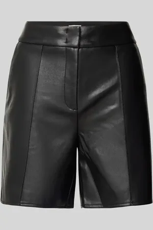 QS by s.Oliver Regular Fit Shorts in Leder-Optik mit Viskose in , Größe 38