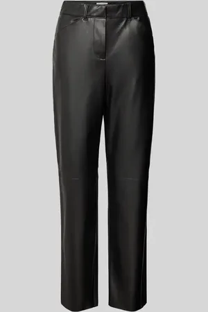Christian Berg Straight Leg Hose in Leder-Optik in , Größe 38