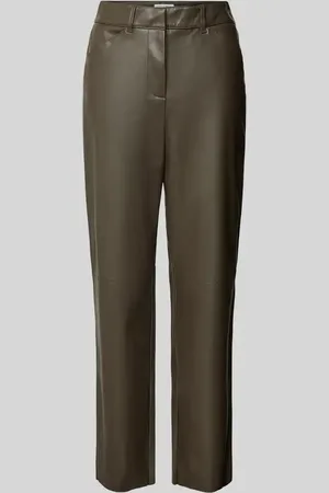 Christian Berg Straight Leg Hose in Leder-Optik in , Größe 42