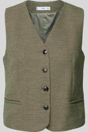 MANGO Regular Fit Weste mit V-Ausschnitt Modell 