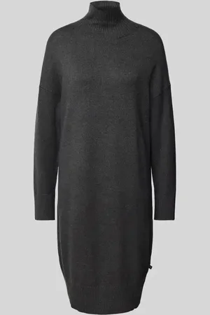 QS by s.Oliver Knielanges Strickkleid mit gerippten Abschlüssen in , Größe XS