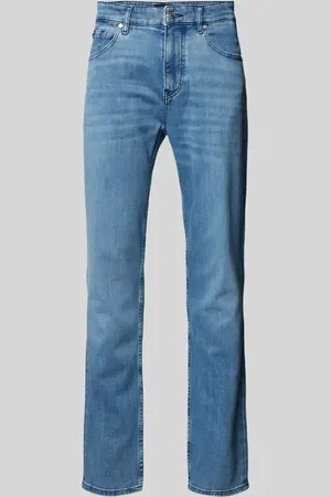 HUGO BOSS Regular Fit Jeans mit Label-Detail Modell 