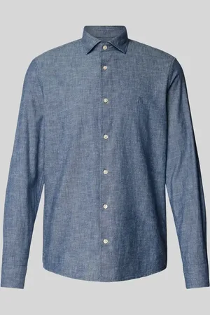 Marc O’ Polo Shaped Fit Freizeithemd aus reiner Baumwolle mit Logo-Stitching in , Größe S