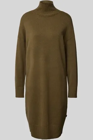QS by s.Oliver Knielanges Strickkleid mit gerippten Abschlüssen in , Größe XS