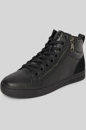 Calvin Klein Ledersneaker mit seitlichem Reißverschluss in , Größe 40