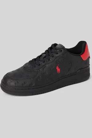 Ralph Lauren Ledersneaker mit Label-Strukturmuster in , Größe 44