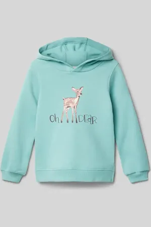 QS by s.Oliver Regular Fit Hoodie mit Glitzerprint in , Größe 92