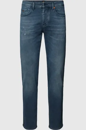 HUGO BOSS Tapered Fit Jeans im Used-Look Modell 