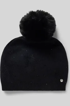 Capelli new york Pudelmütze mit Strasssteinbesatz und Woll-Anteil in , Größe 1