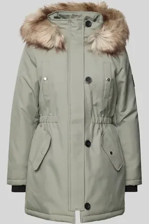 ONLY Taillierter Parka mit Kunstfellbesatz Modell 