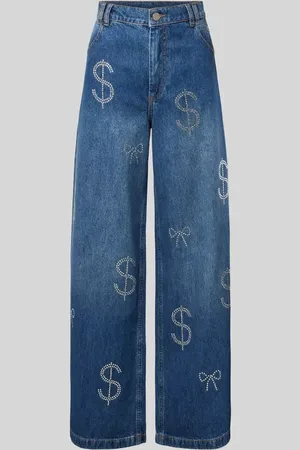 Stella Nova Wide Leg Jeans mit Strasssteinbesatz in , Größe 36