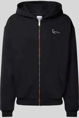 Karl Kani Oversized Sweatjacke mit Label-Stitching in , Größe L