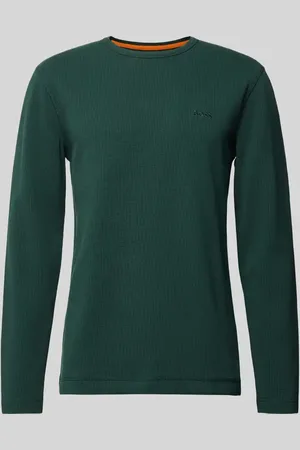 HUGO BOSS Regular Fit Langarmshirt mit Label-Stitching Modell 
